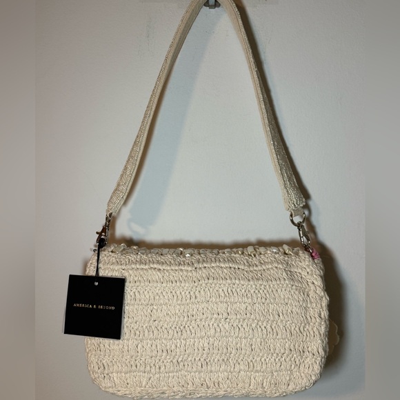 Mother of Pearl Crochet Beaded Shoulder Bag - Picture 6 of 6